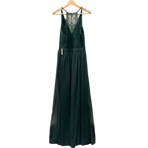 Lulus Everlasting Beauty Lace Maxi Dress Dark Emerald - Picture 3 of 5